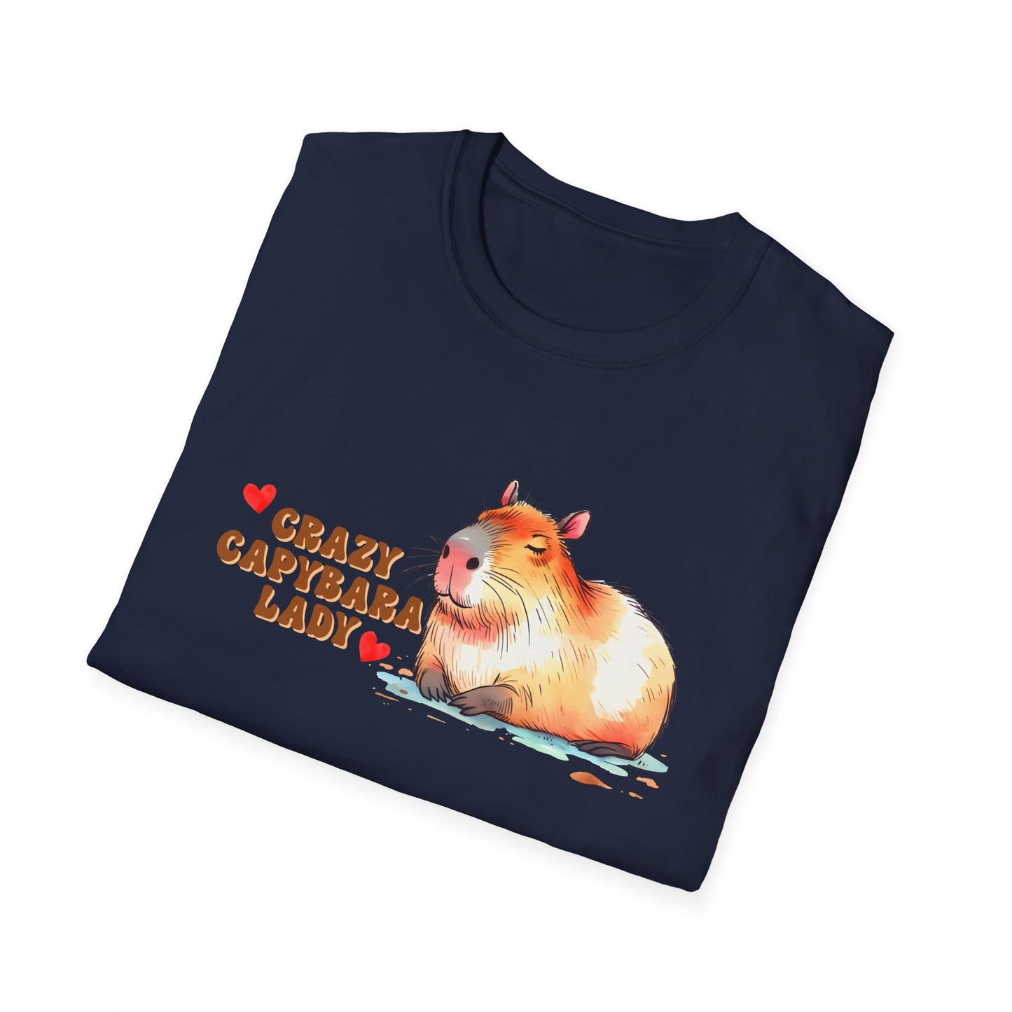 Crazy Capybara Lady Unisex T-Shirt