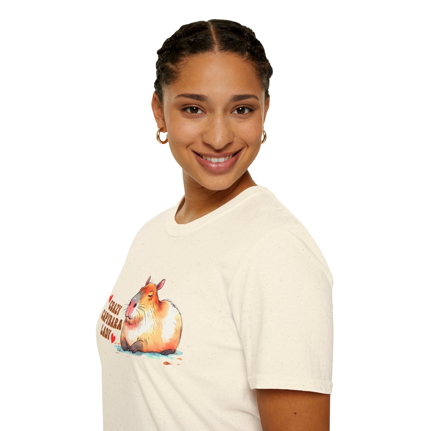 Crazy Capybara Lady Unisex T-Shirt