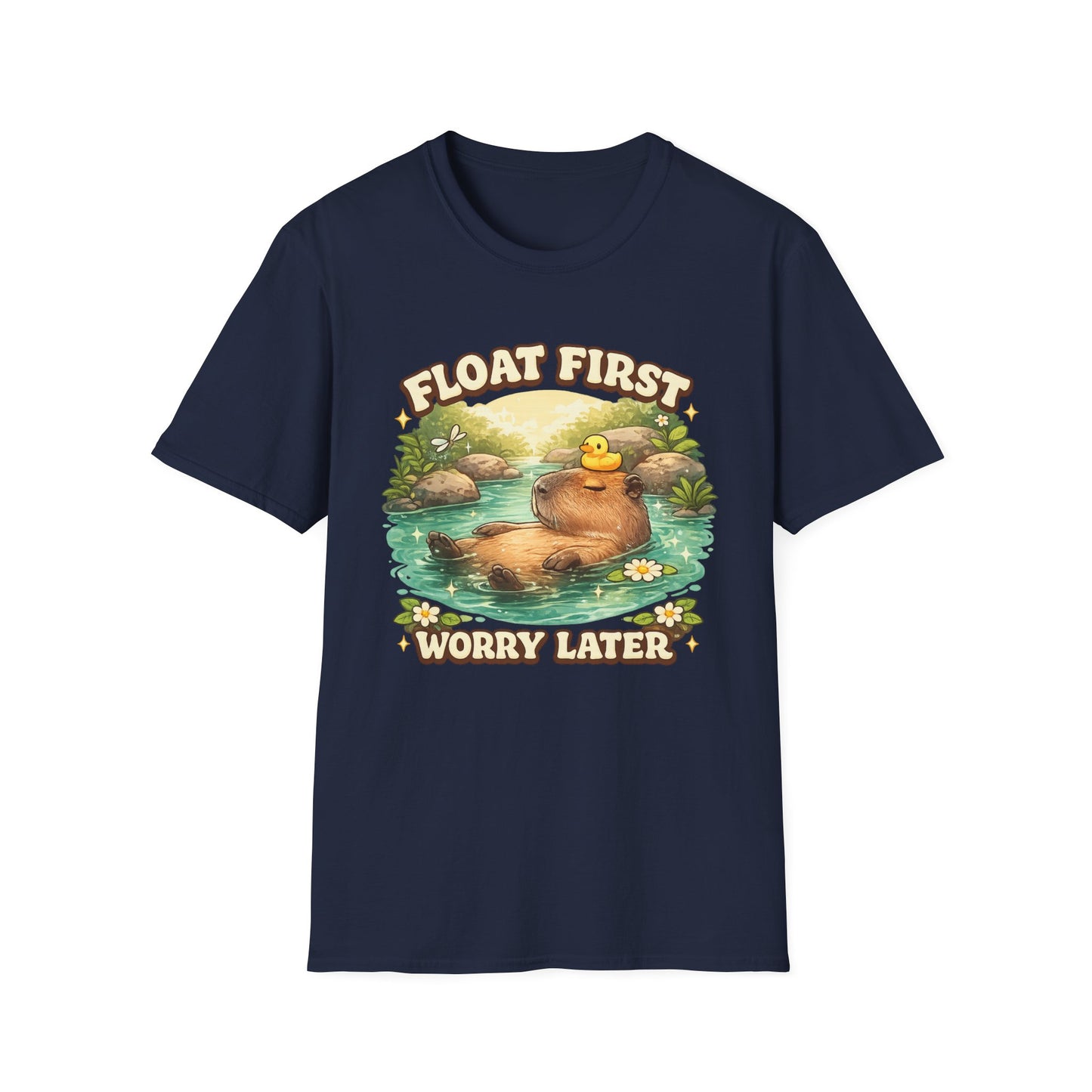 Float First. Worry Later. Capybara Chill Graphic Tee