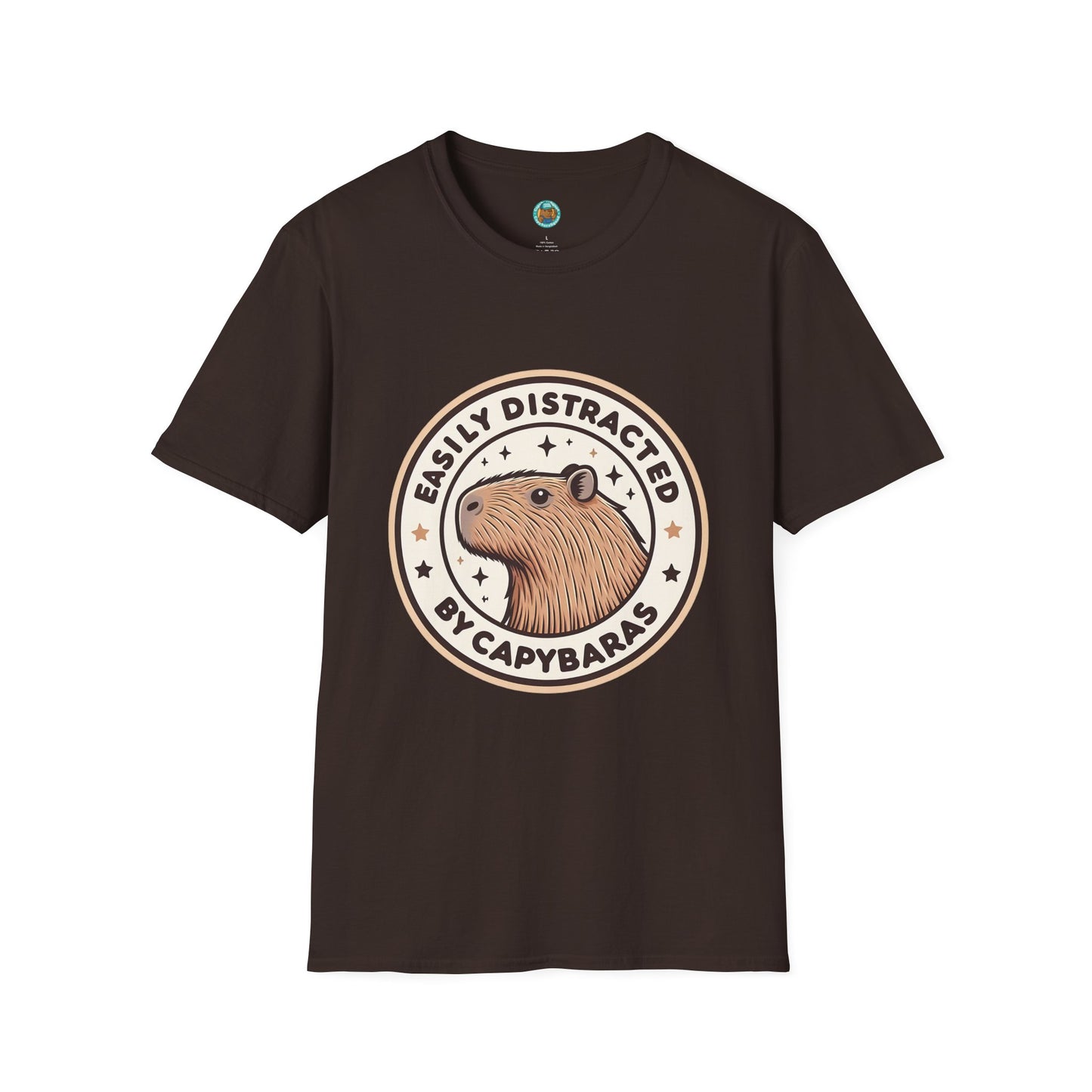 Funny Easily Distracted by Capybaras Unisex Tee