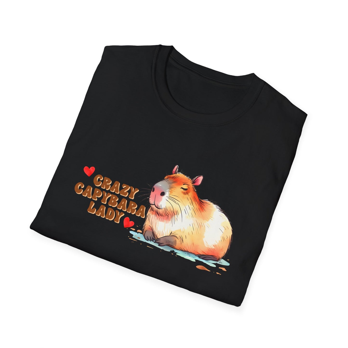 Crazy Capybara Lady Unisex T-Shirt