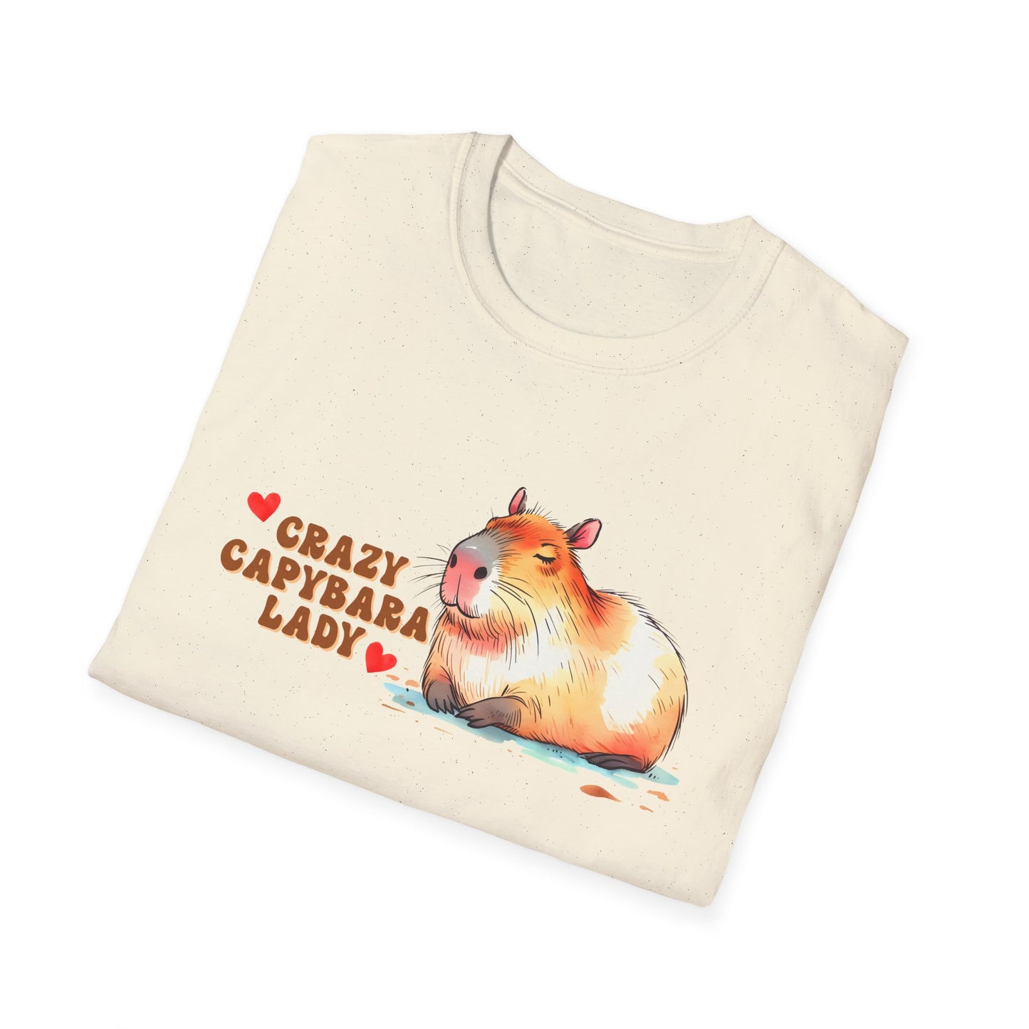 Crazy Capybara Lady Unisex T-Shirt