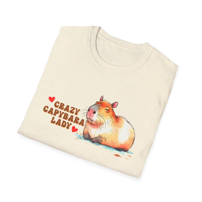 Crazy Capybara Lady Unisex T-Shirt