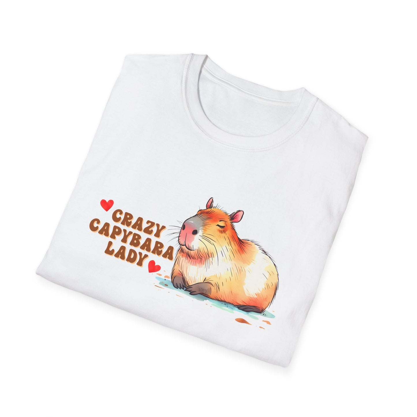 Crazy Capybara Lady Unisex T-Shirt