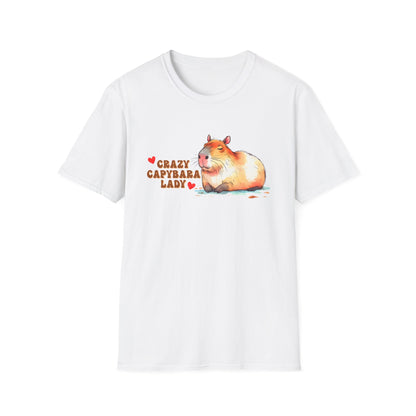 Crazy Capybara Lady Unisex T-Shirt