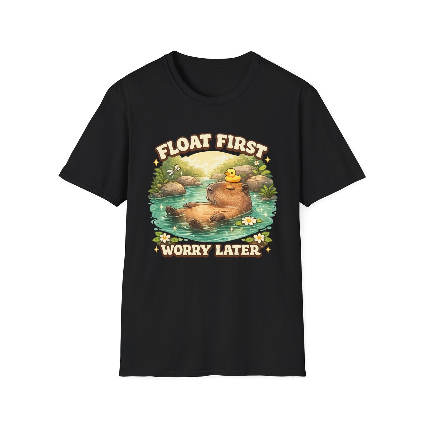 Float First. Worry Later. Capybara Chill Graphic Tee