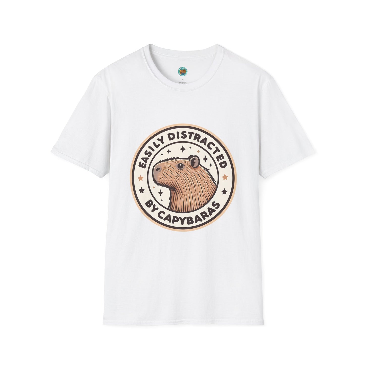 Funny Easily Distracted by Capybaras Unisex Tee