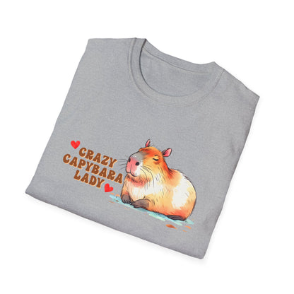 Crazy Capybara Lady Unisex T-Shirt
