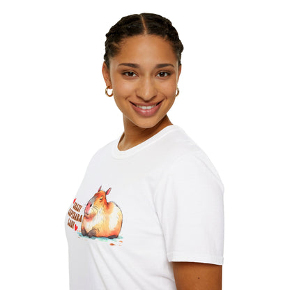 Crazy Capybara Lady Unisex T-Shirt